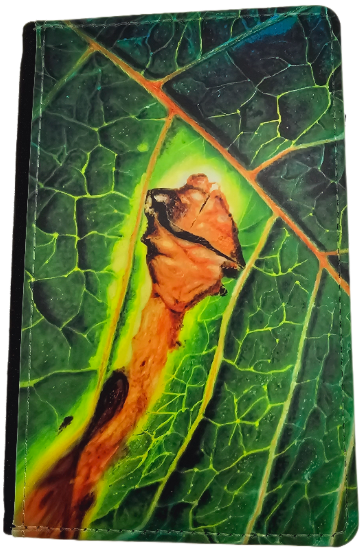 Stunning Green Leaf Passport and Card Holder