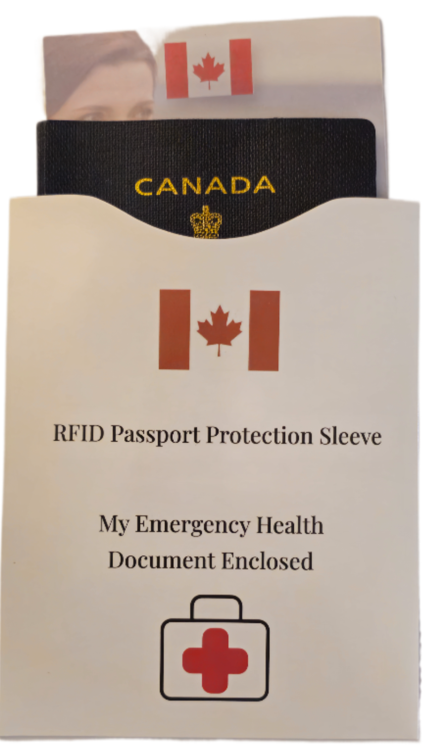 Forget Me Not - ' 2 - Passport Sized Emergency Health Information Documents and 2 - Passport RFID protector sleeves | Ron Risley Art