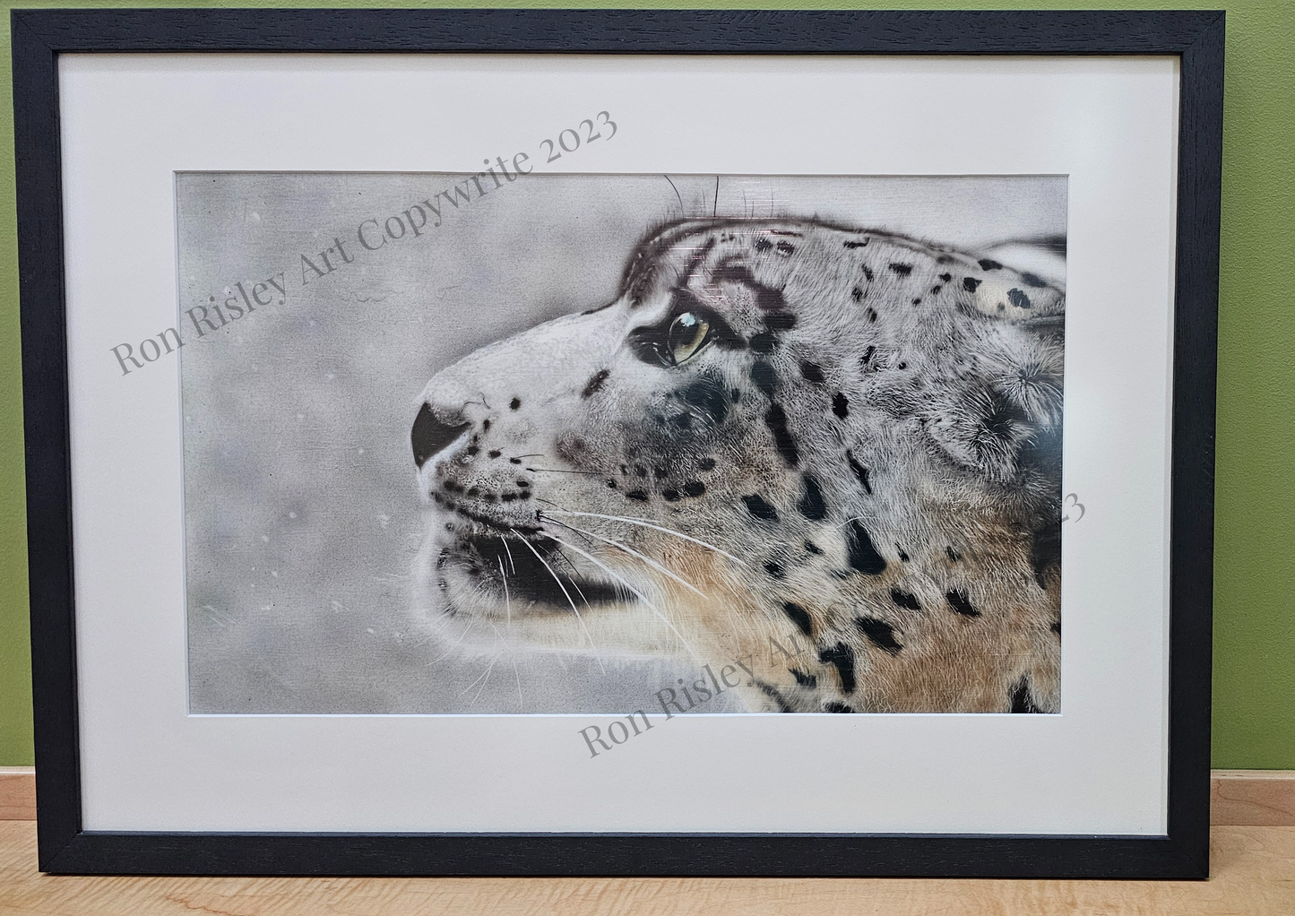Ron Risley Art Snow Leopard Painting