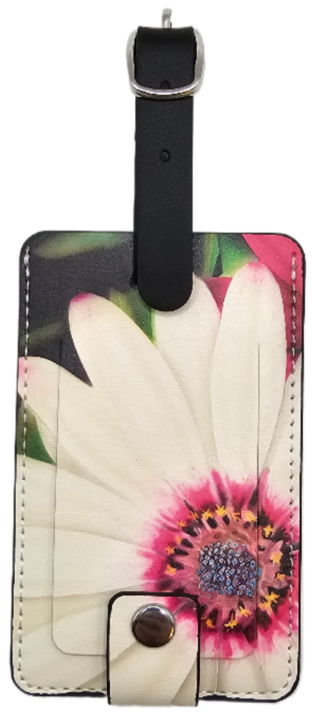 White Daisy Luggage Tag