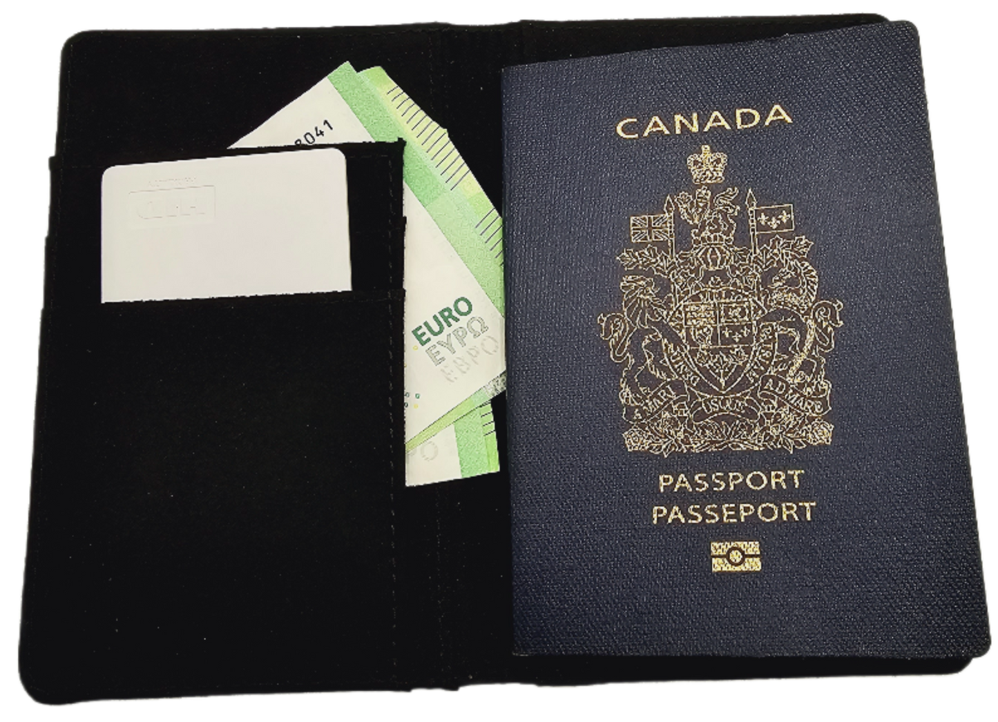 Forget Me Not - RFID Daisy in the Rain Passport and Card Holder | Ron Risley Art