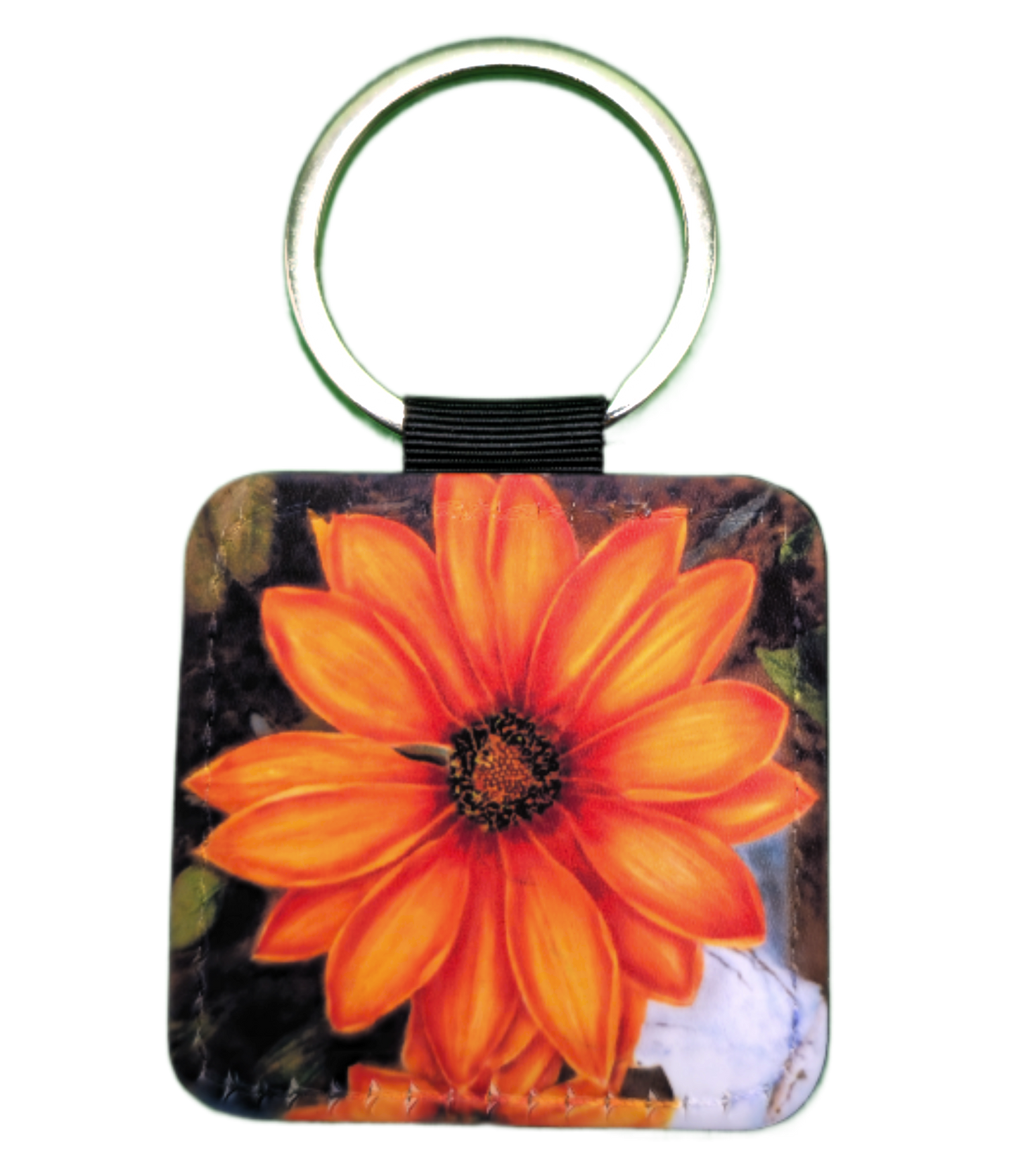 Forget Me Not - 'Orange Flower' Key Ring| Ron Risley Art