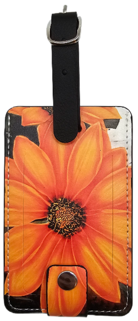 Beautiful Orange Flower Luggage Tag