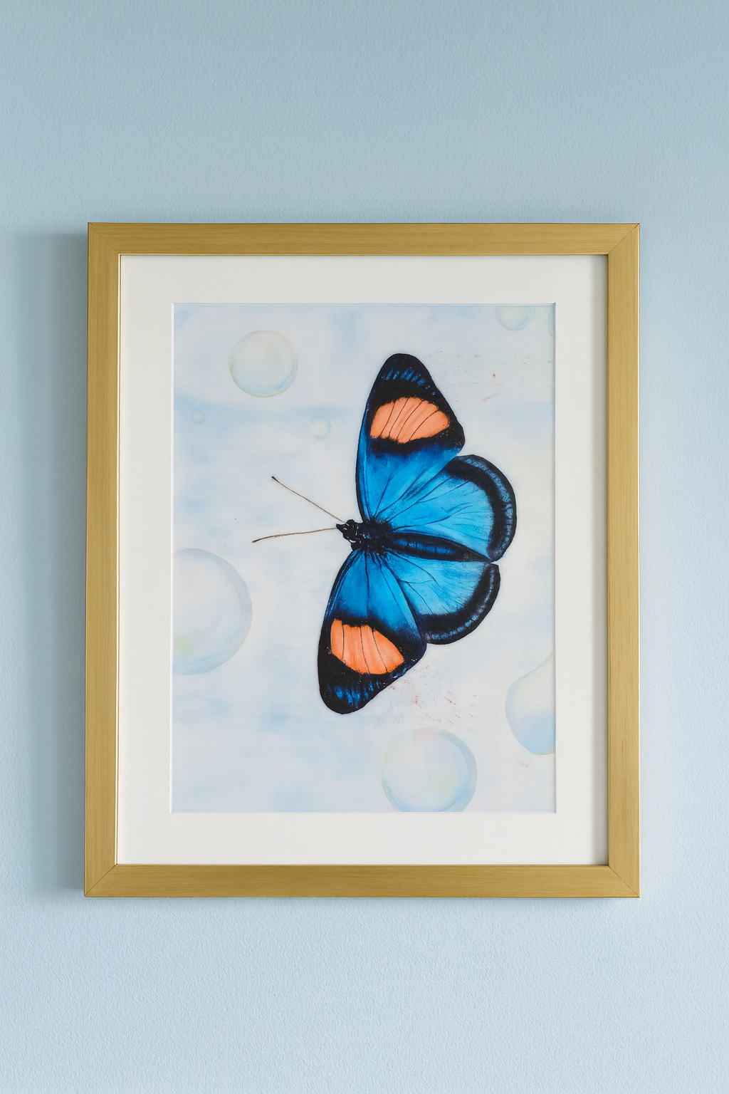 Ron Risley Art - "Blue Bubbles" - Print with Frame | B-MABID