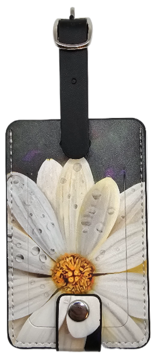 Daisy in the Rain Luggage Tag