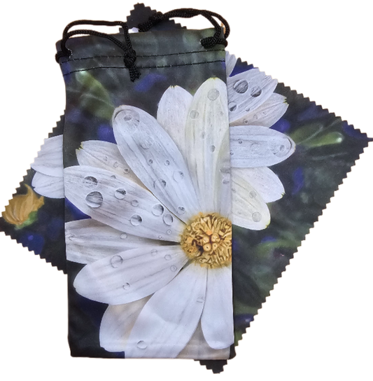 Daisy in the Rain Sunglass Pouch