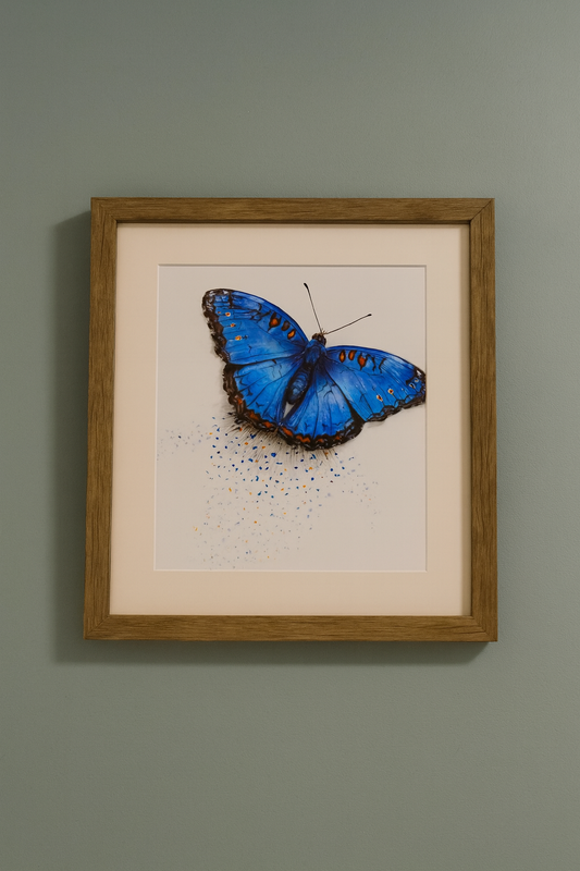 Ron Risley Art - "Gentle Flight"  Print with Frame |  B-MABID