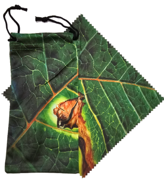 Green Leaf Sunglass Pouch