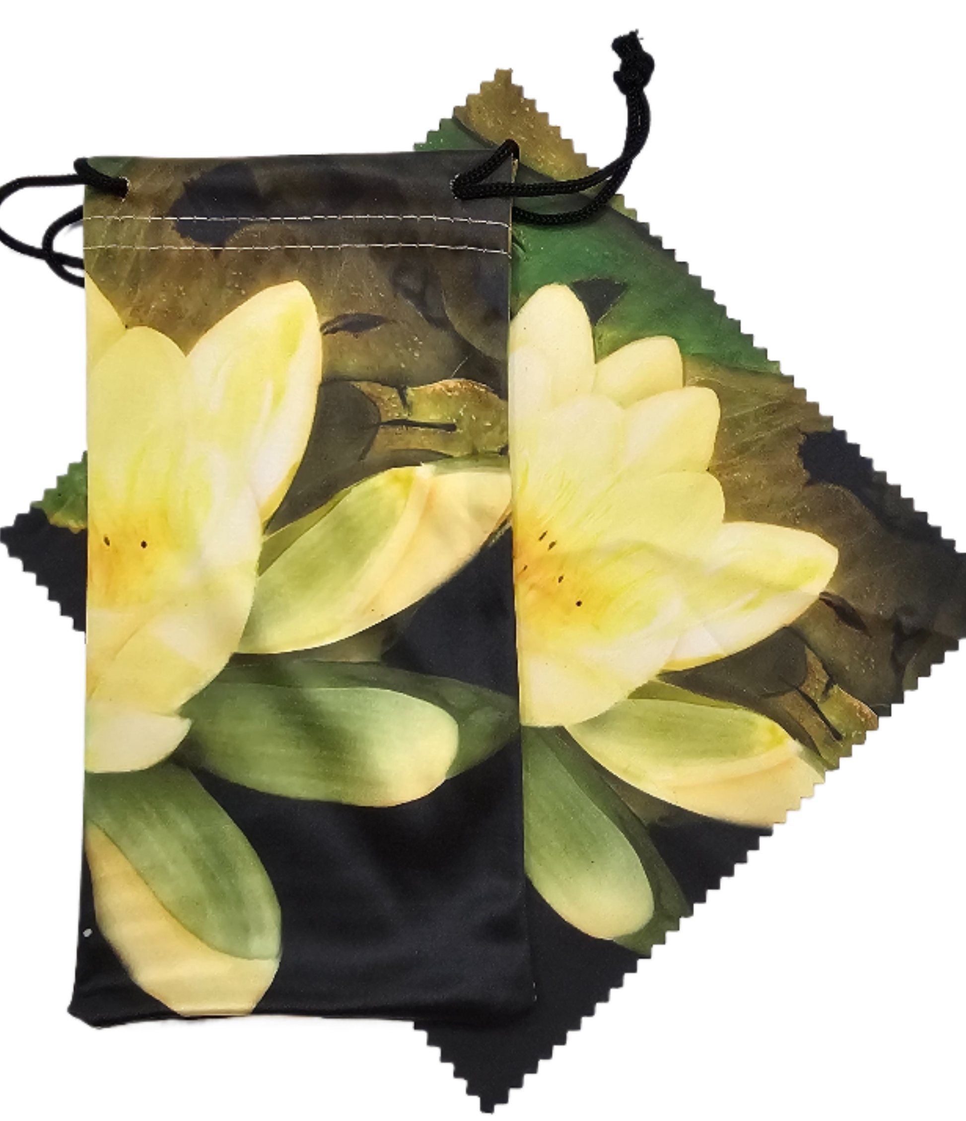 Lilly Pad Microfiber Sunglass Pouch and Cloth