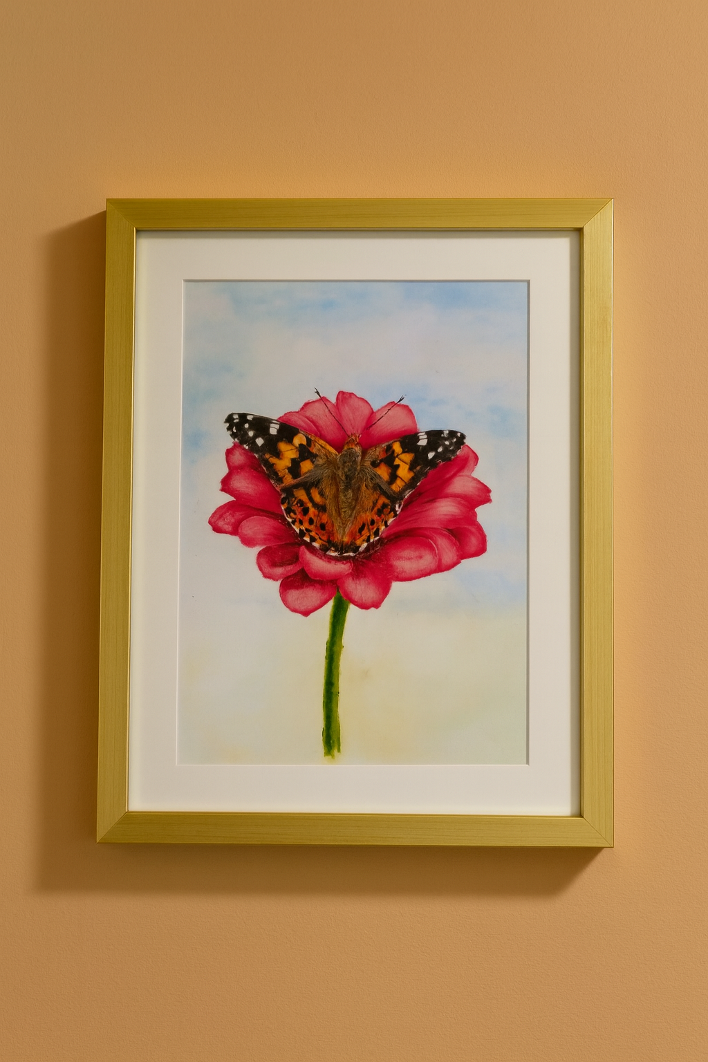 Ron Risley Art - " Painted Lady" Print with Frame | B-MABID