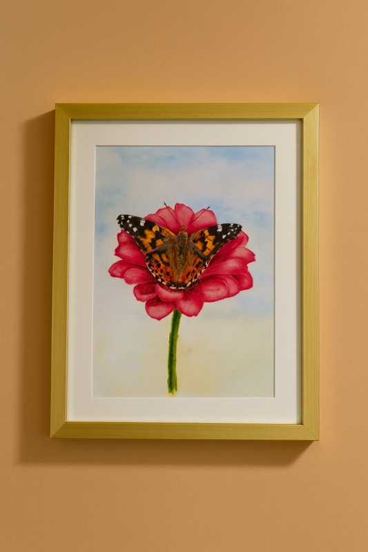 Ron Risley Art - " Painted Lady" Print with Frame | B-MABID