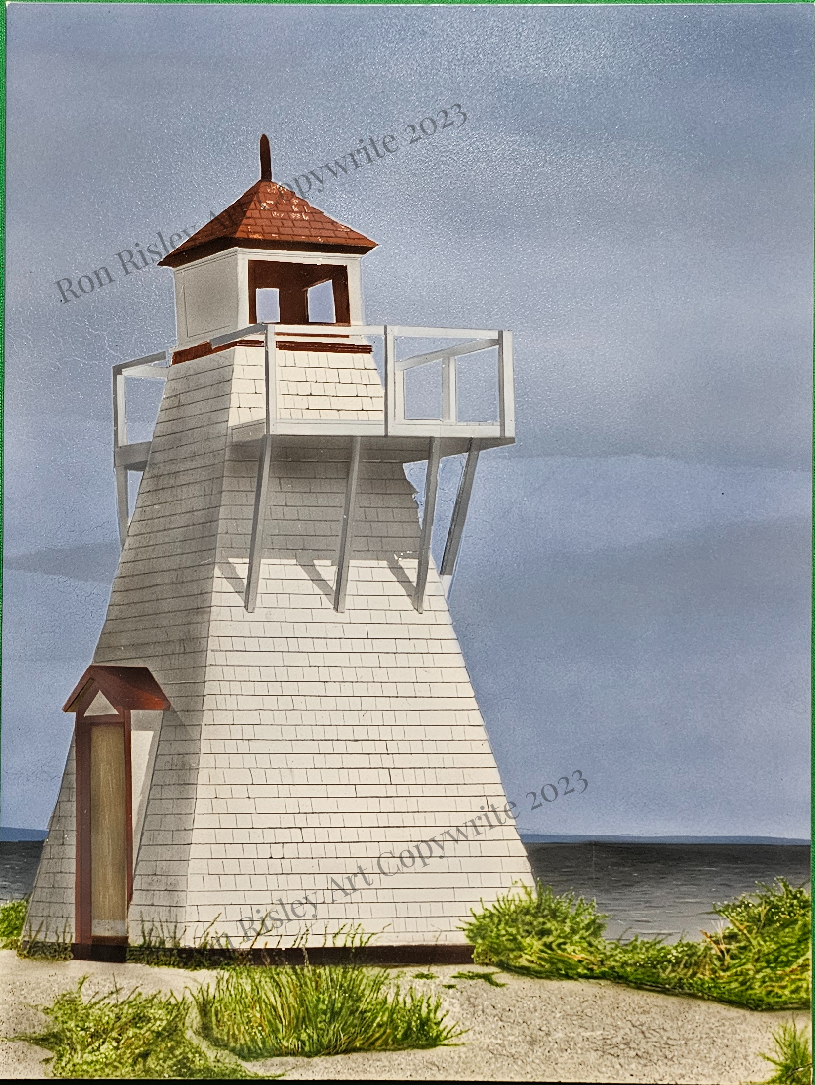 Ron Risley Art Hecla Island Lighthouse