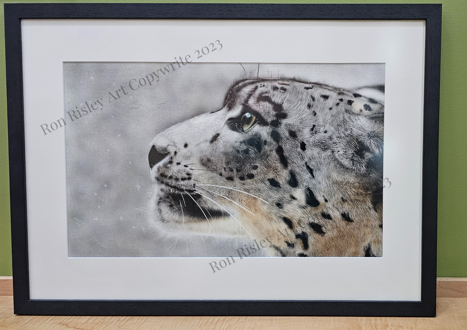 Ron Risley Art Snow Leopard Painting