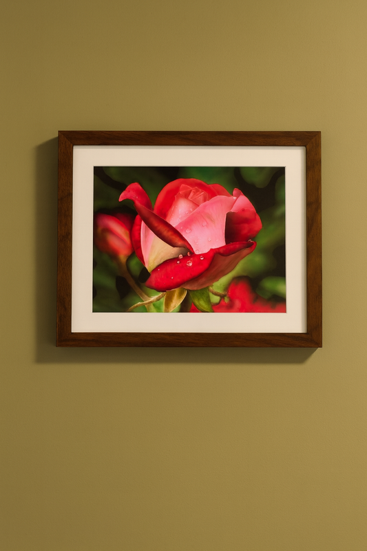 Ron Risley Art - "Rose after the Rain" Print and Frame | B-MABID