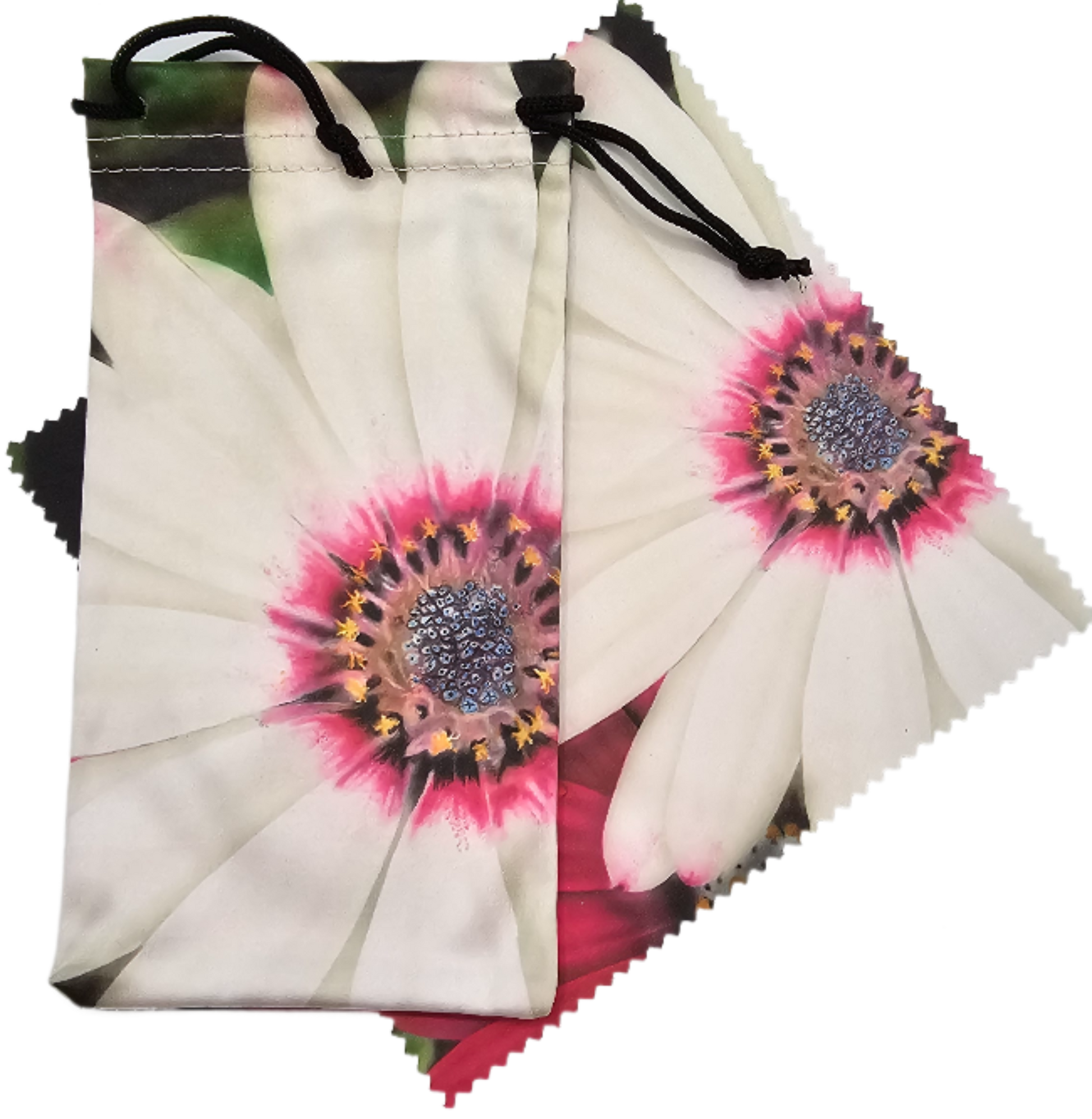 White Daisy Sunglass Pouch