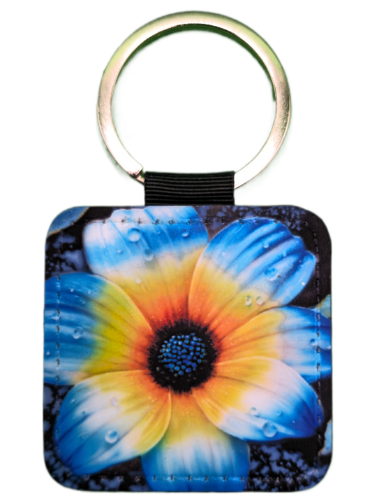 Forget Me Not -  'Alien Flower' Key Ring | Ron Risley Art