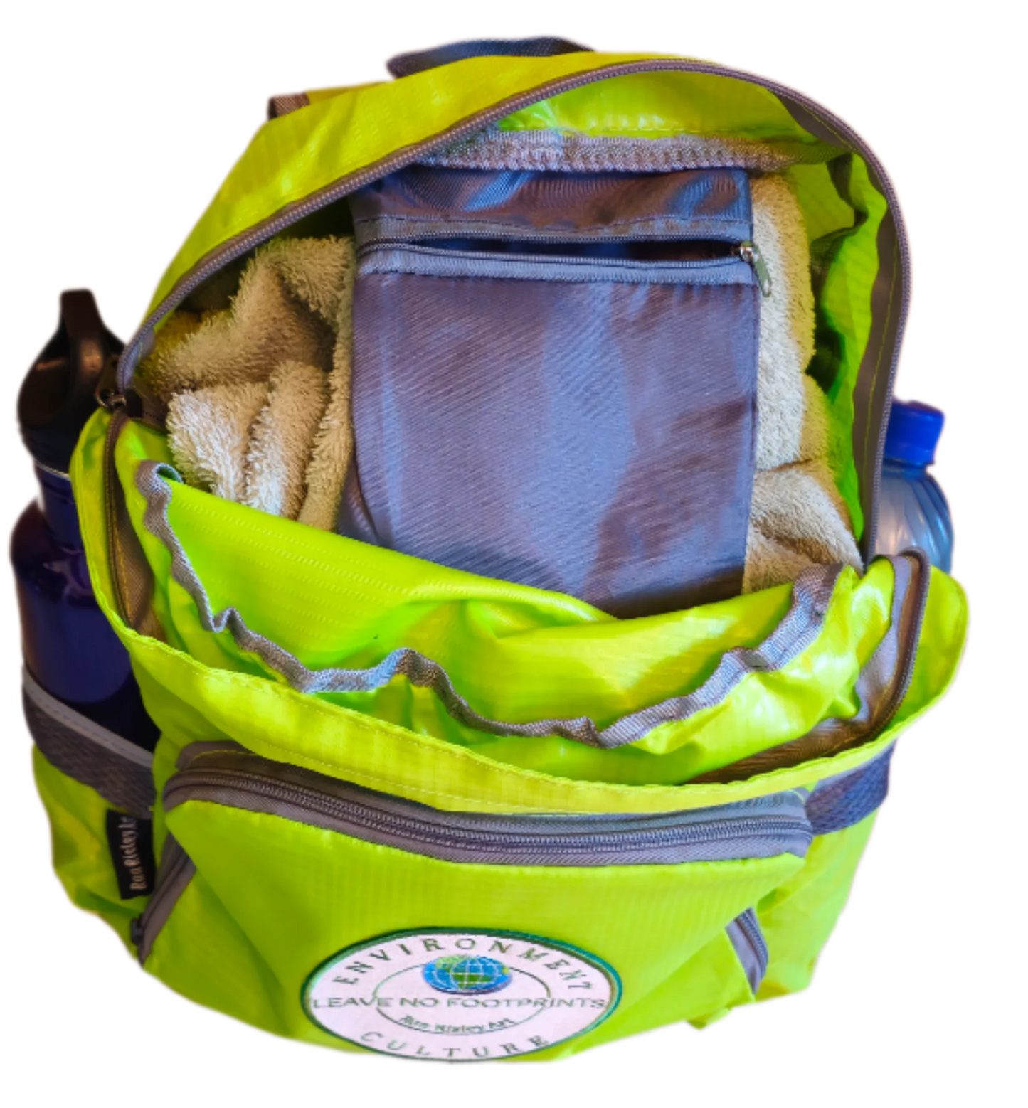 Forget Me Not -  - Light Green Day Pack with " Leave No Footprints" Patch | Ron Risley Art