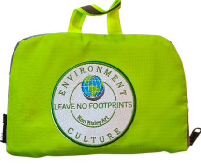 Forget Me Not -  - Light Green Day Pack with " Leave No Footprints" Patch | Ron Risley Art