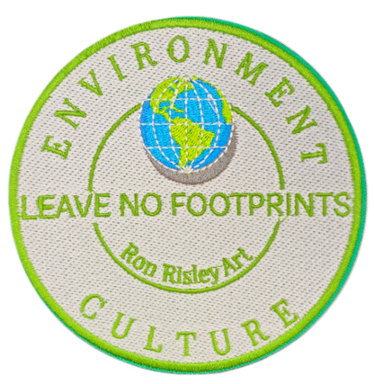Forget Me Not -  - Light Green Day Pack with " Leave No Footprints" Patch | Ron Risley Art