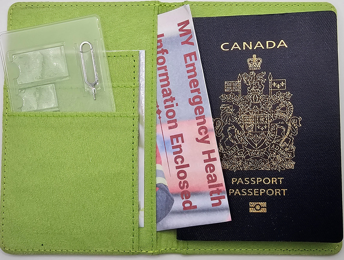 Forget Me Not -  RFID Daisy in the Rain Passport and Card Holder | Ron Risley Art