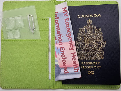 Forget Me Not -  RFID Daisy in the Rain Passport and Card Holder | Ron Risley Art