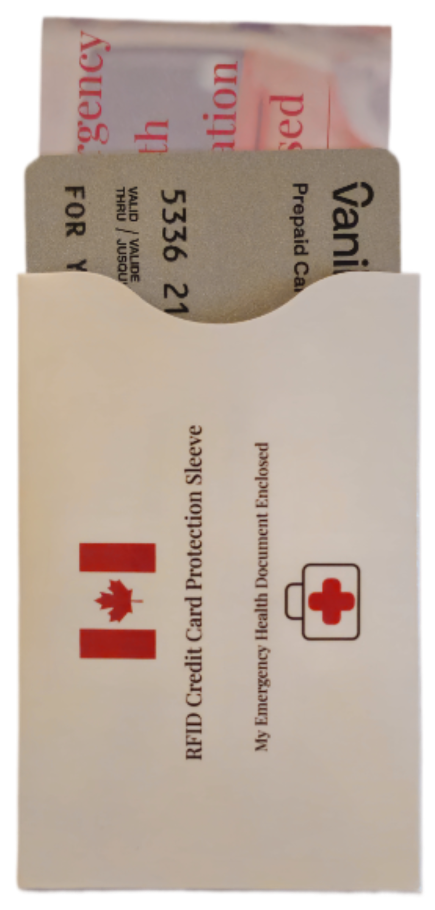 Forget Me Not -  '  2- Wallet  size Emergency Health information documents and  2- Credit Card RFID protector sleeves | Ron Risley Art