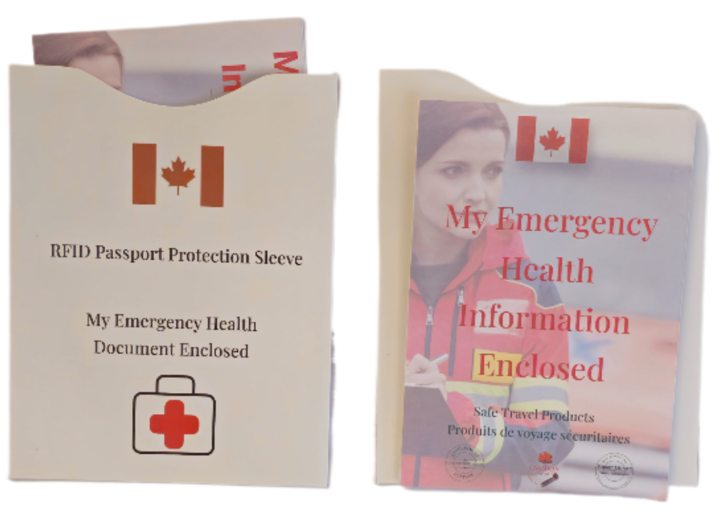 Forget Me Not -  '  2 - Passport  Sized Emergency Health Information Documents and  2 - Passport RFID protector sleeves | Ron Risley Art