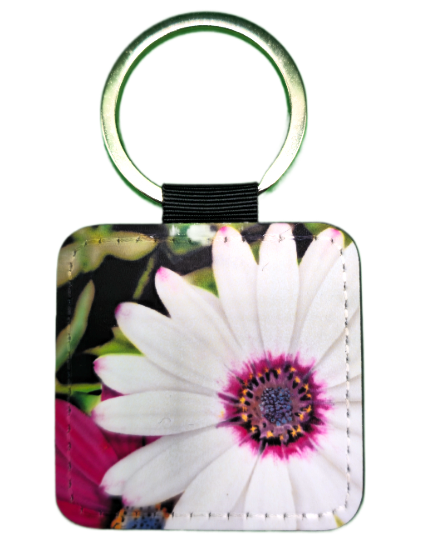 Forget Me Not -  'White Daisy' Key Ring| Ron Risley Art