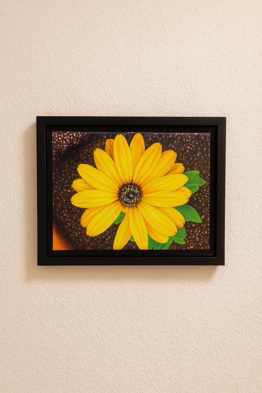Ron Risley Art - "Yellow Daisy: Canvas Print and Frame | B-MABID